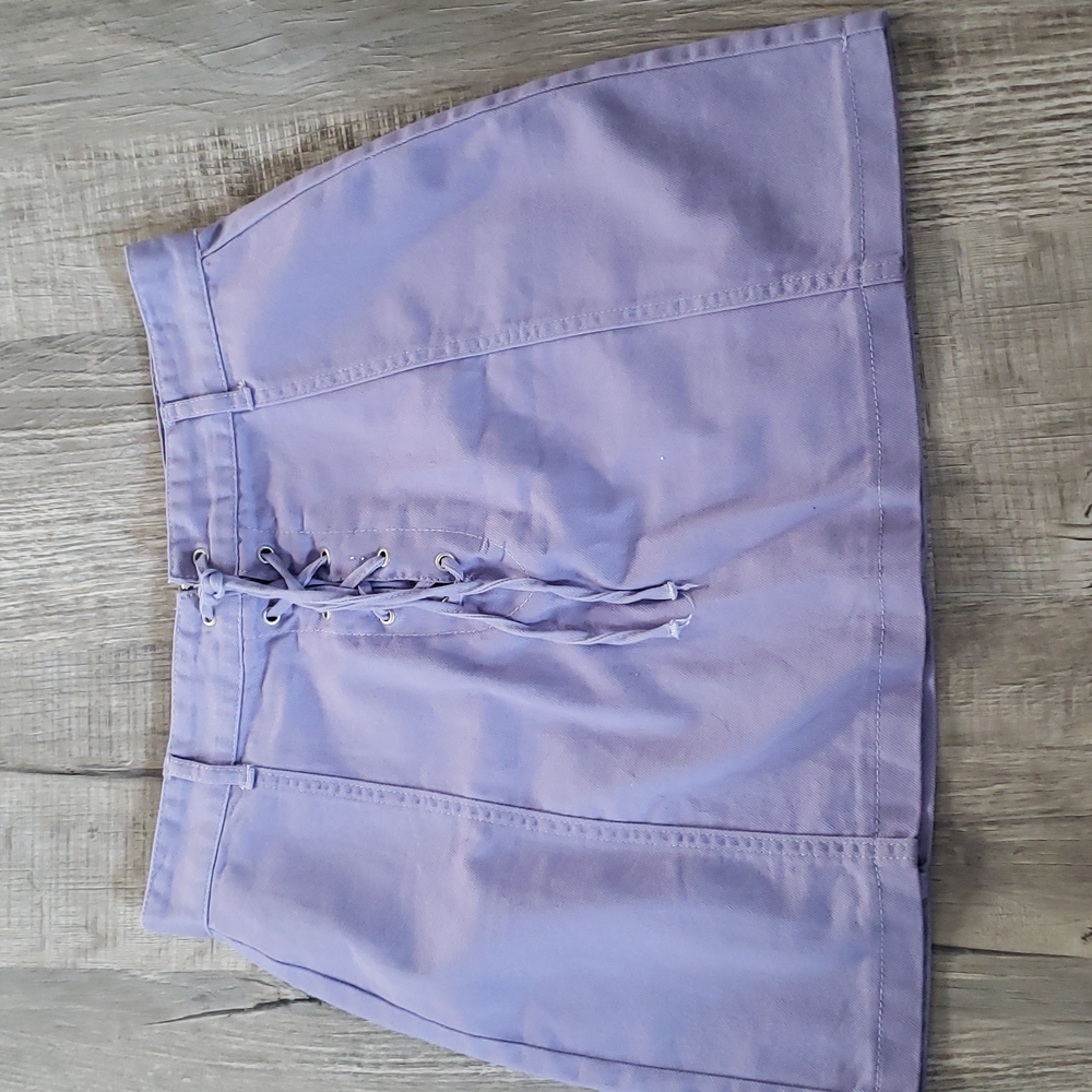 Purple Denim Skirt